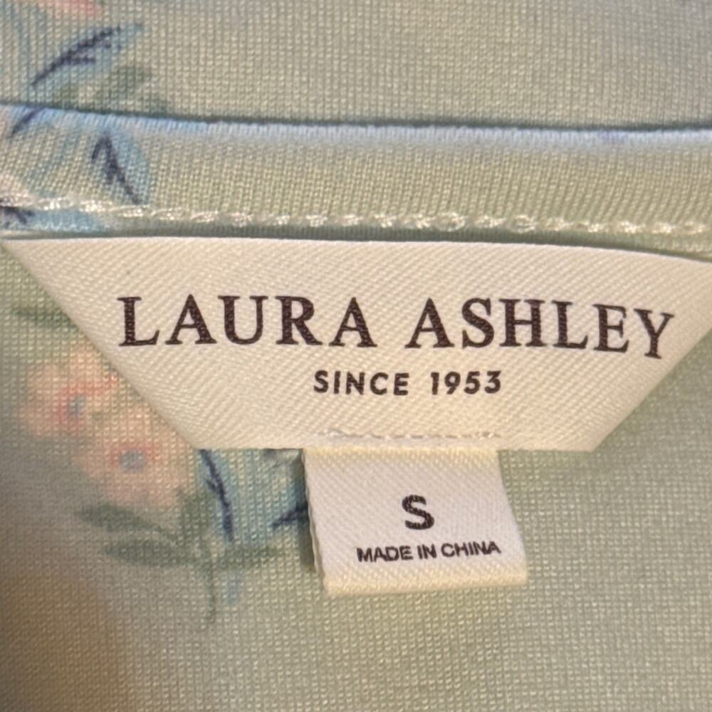 Laura Ashley Nightgown Floral Cotton Sleep Dress Short Sleeve Size Small - Picture 6 of 8